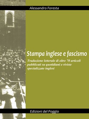 cover image of Stampa inglese e fascismo